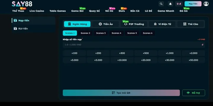Nạp tiền Say88 cấp vốn chơi game trong 1 nốt nhạc